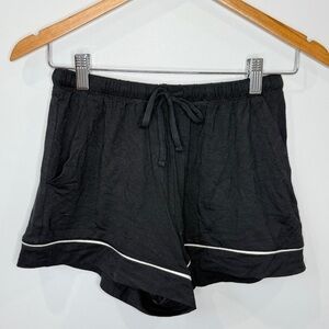 Auden Cloud Knit Black Pajama Shorts with Pockets (XS)